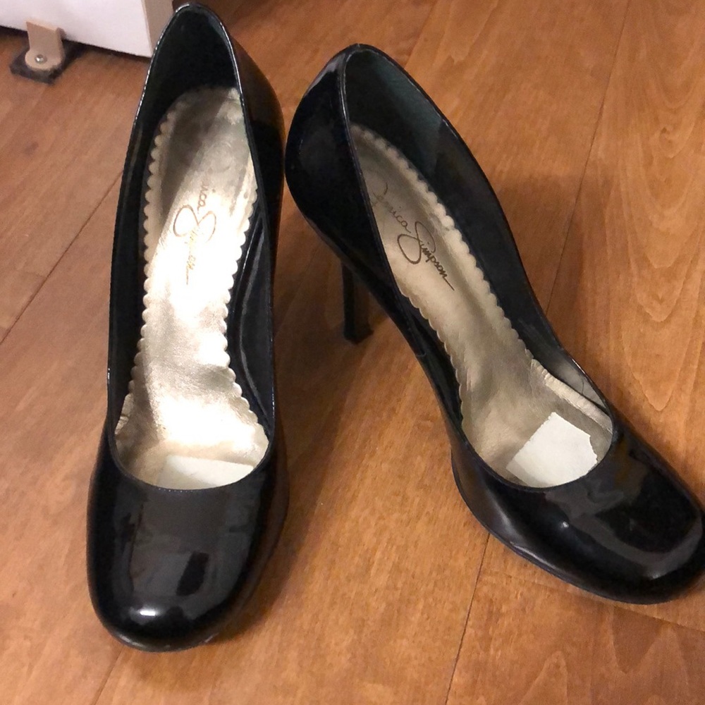 Jessica Simpson Black Patent Leather Heels